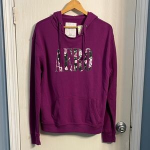 Aeropostale Magenta Hoodie with Floral Logo